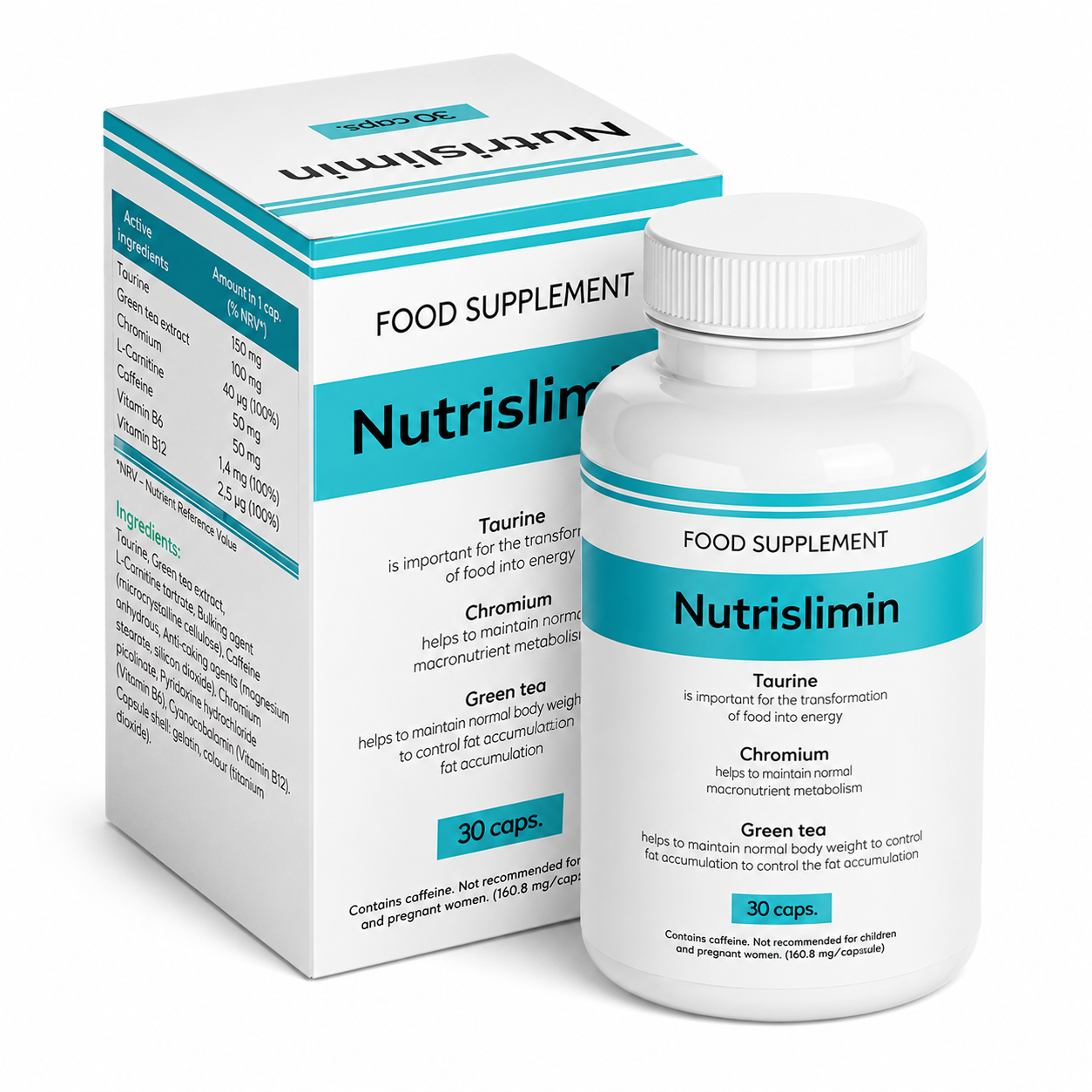 Nutrislimin kapslid, 30 tükki, pakend